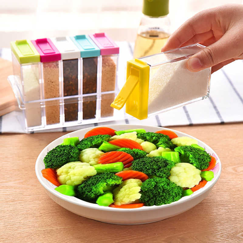 6 PCs Plastic Spice Storage Container