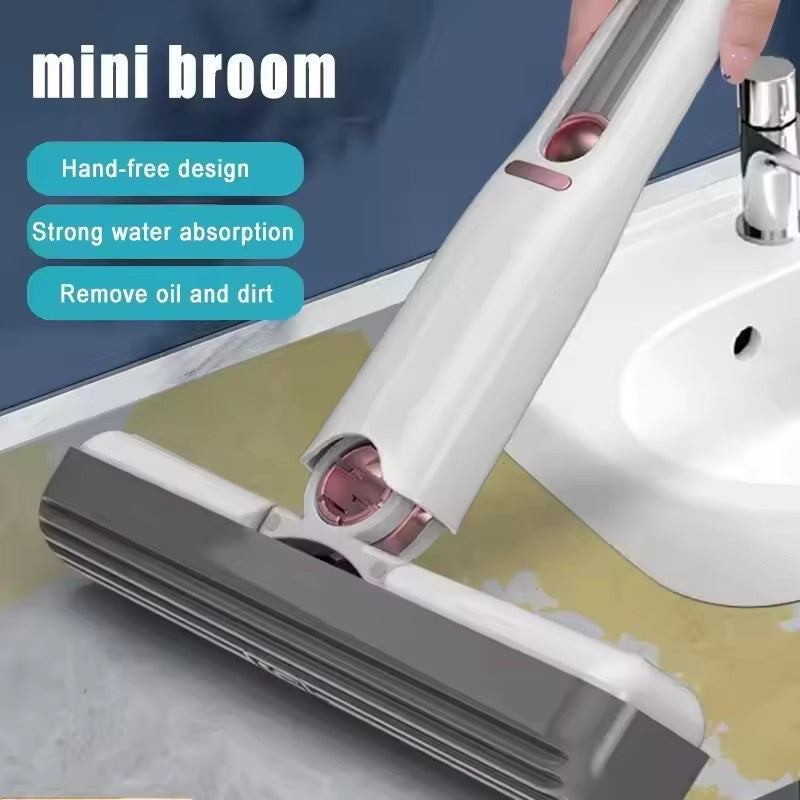 Mini Mop Wiper Powerful Squeeze Mini Mop Folding Home Cleaning Mops