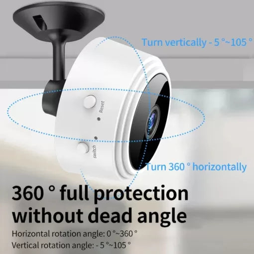 A9 Mini Camera – 1080p HD Wi‑Fi Security Cam with Magnetic Mount